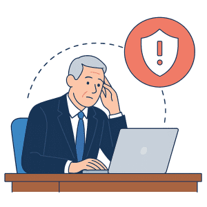 an exexutive board member learning about cybersecurity risk